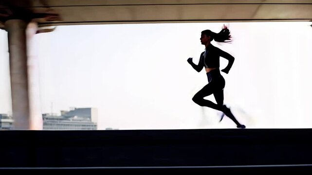 silhouette of a girl