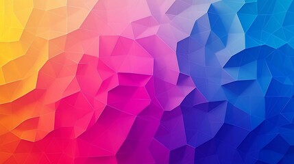 Obraz premium Abstract polygonal design with vibrant gradient of colors yellow to blue
