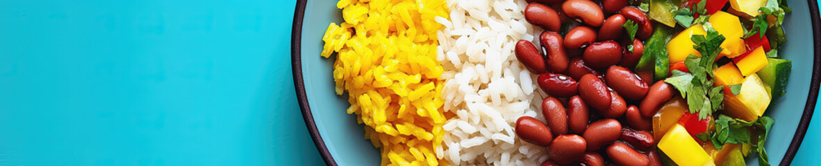 Vibrant Medley of Rice, Beans, and Mango Salad - A Colorful and Flavorful Culinary Creation