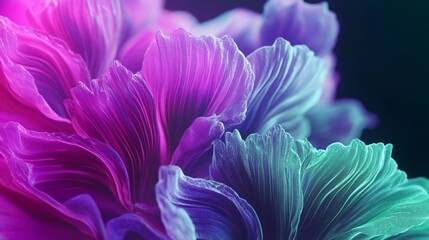Abstract floral art with vibrant colors and delicate lines blending in a modern aesthetic