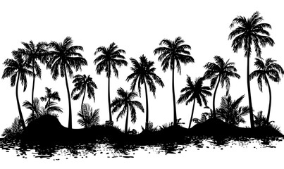 palm  on white background © Andrei