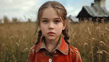 Portrait of a beautiful girl with elven appearance