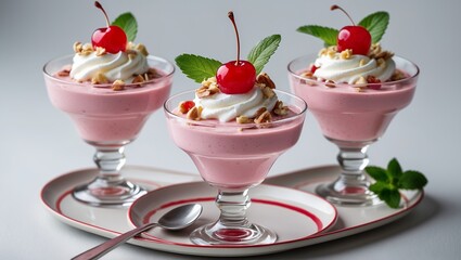 vanilla ice cream with strawberries