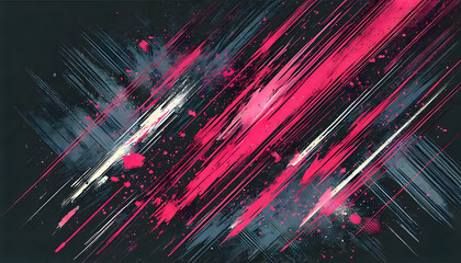抽象アート – ピンクのスプラッターと黒のテクスチャ背景
