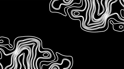 Abstract Wave line topography map background. topographic map of the terrain as contour. Seamless pattern. Background for geographical map. Vector illustration.