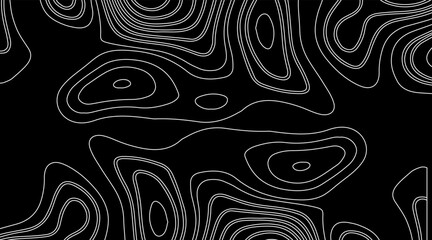 Abstract Wave line topography map background. topographic map of the terrain as contour. Seamless pattern. Background for geographical map. Vector illustration.