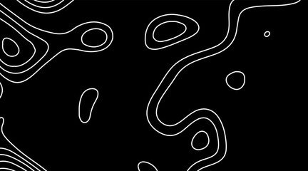 Abstract Wave line topography map background. topographic map of the terrain as contour. Seamless pattern. Background for geographical map. Vector illustration.