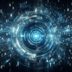 Fototapeta premium Digital futuristic background with vibrant cyberpunk colors 