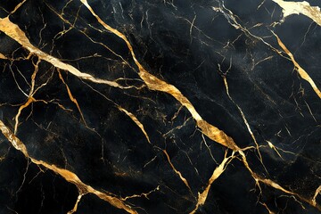 Black and gold marble background, with golden lines and patterns