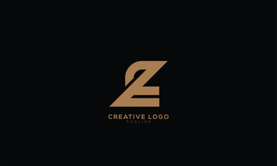 Fototapeta premium ZE EZ Abstract initial monogram letter alphabet logo design