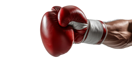Powerful Red Boxing Glove Punch