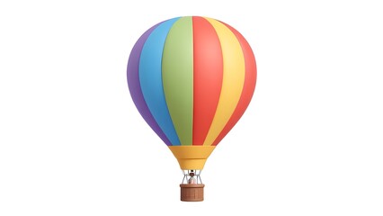 Fototapeta premium Cartoon hot air balloon dream trip