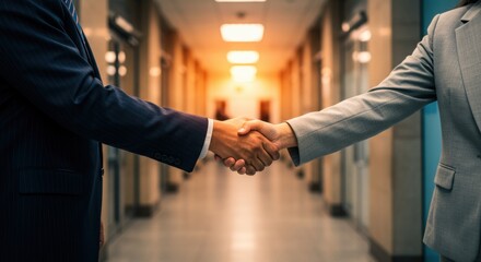 Business People Handshake Deal Agreement Corporate Success