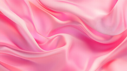 Fototapeta premium Abstract flowing pink fabric background with gentle folds and highlights, ideal for presentations or wallpaper