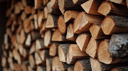 Fototapeta premium Firewood background for making a fire