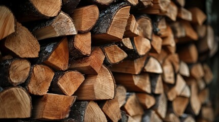 Fototapeta premium Firewood background for making a fire
