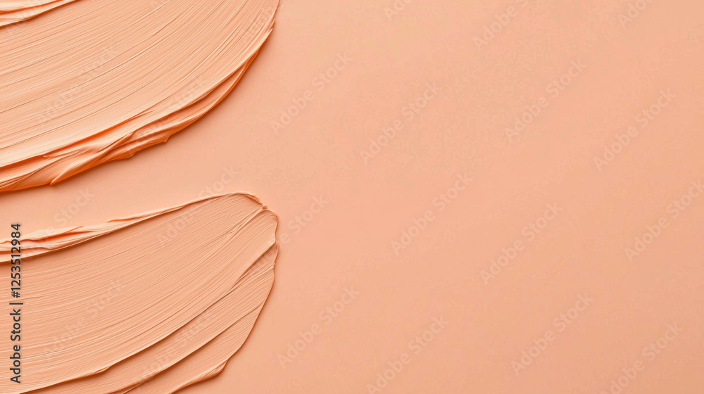 Poster Soft orange background with textured brush strokes, creating minimal and artistic aesthetic. smooth and creamy texture adds warm and inviting feel to composition