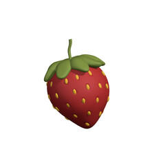 3d strawberry render
