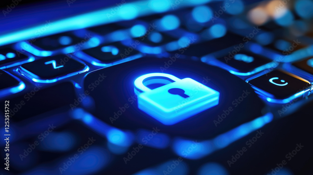 Aufkleber a close-up of a laptop screen displaying a secure password input field, with a padlock icon symboliz