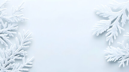 Obraz premium Festive, wintery background with snowflakes, for holiday cards, invitations, or seasonal promotions against a white background