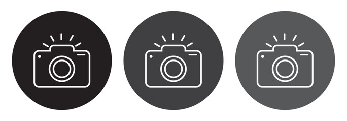 Camera icon set. photo camera icon. camera photography icon.