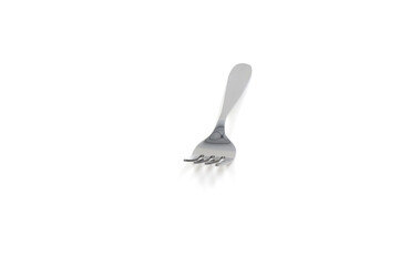 fork on the white black background.