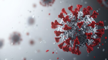 A virus on white background. 