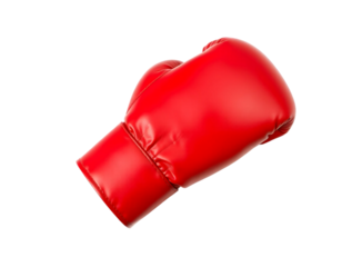 Red boxing glove isolated on transparent background