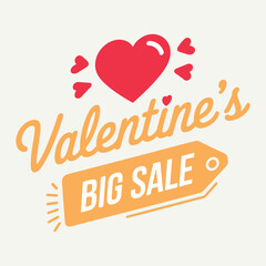 Valentine's Day sale concept vector design