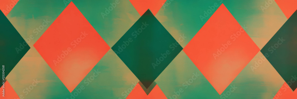 Poster Seamless pattern featuring large triangles forming star-like shapes for modern backgrounds