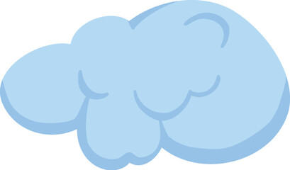 Dust cloud. Comic book little smoke puff stream clouds, cloud puffs silhouettes flat vector illustration icon. Cartoon tiny smoke cloud on white background.