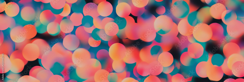 Poster Seamless pattern of colorful circles creating a vibrant textured background for design projects