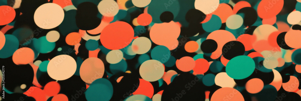 Poster Densely packed circles creating a vibrant textured pattern for backgrounds