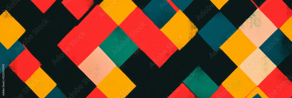 Aufkleber pattern of small diamonds in dynamic diagonal arrangement for modern backgrounds