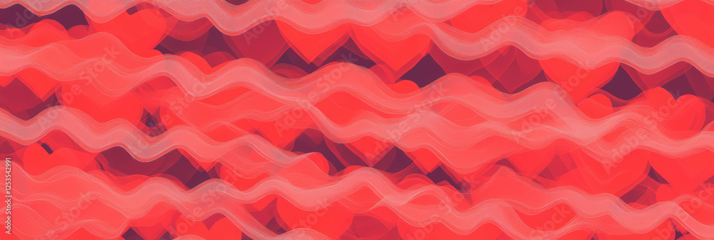 Aufkleber Seamless hearts pattern creating a vibrant background for design projects