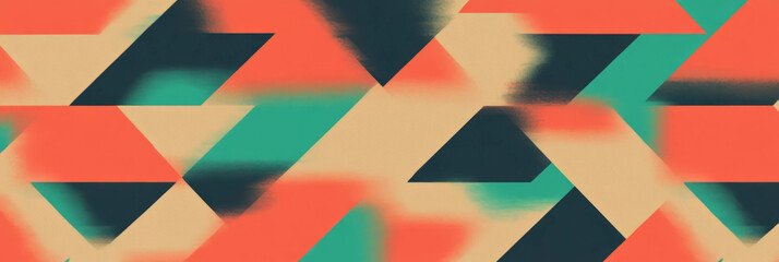 Seamless pattern of colorful triangles creating a tessellated design for backgrounds