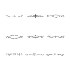 Obraz premium Classic and modern ornamental underline collection