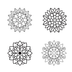 Cultural mandala symmetry pages
