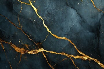 Elegant dark marble with golden veins for modern interiors