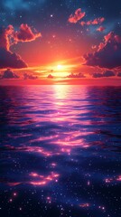 digital technology shining starlight dune poster background