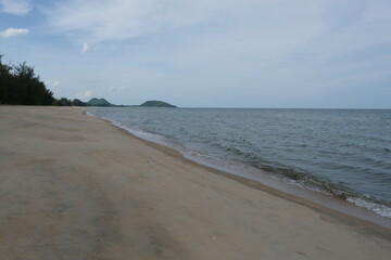 Sandy beach and sea for background