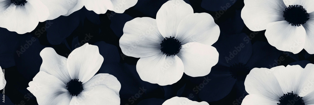 Poster seamless abstract blossom pattern featuring african textures in high contrast design