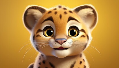 Puma Baby, gelber Hintergrund