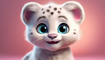 Puma Baby, rosa Hintergrund