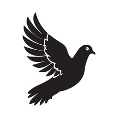 Fototapeta premium pigeon vector silhouette design isolated on white background
