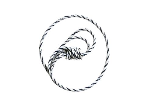 Rope knot isolated on transparent background