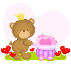 Teddy Bear with Heart PNG