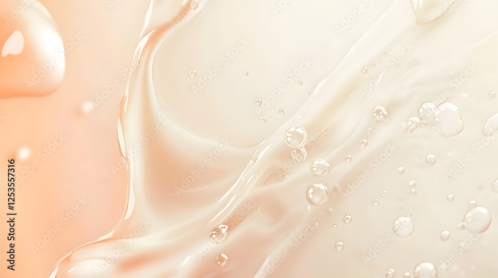 Fototapete an abstract background featuring a shimmering liquid like texture with sparkling crystals pearls and