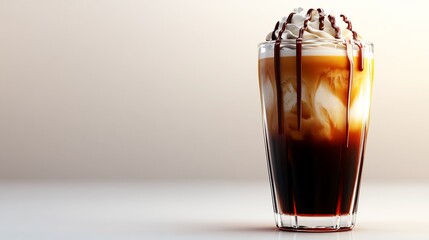 Indulge in this Creamy Iced Coffee Delight: A Symphony of Coffee, Cream, and Chocolate