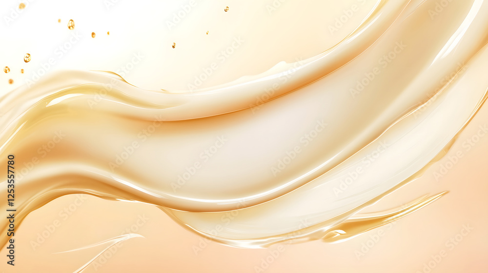 Aufkleber Captivating abstract background with shimmering golden fluid waves and elegant flowing curves  Luxurious glamorous and mesmerizing design perfect for contemporary minimalist or projects